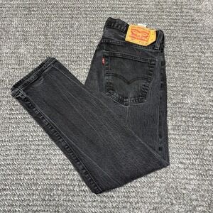 Levis Mens 501 Original Fit Jeans Size 31x30 Black Denim Button Fly